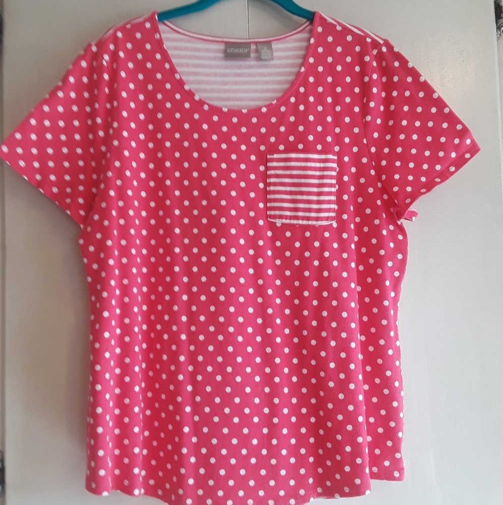 Chico's Cheerful Pink Summer Top